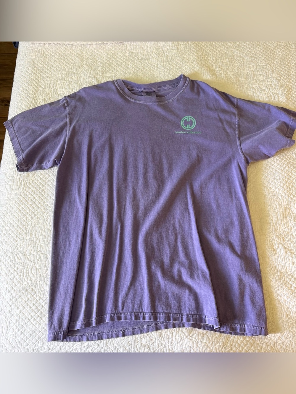 Comfort Colors Purple Short Sleeve Tee with Mint Logo